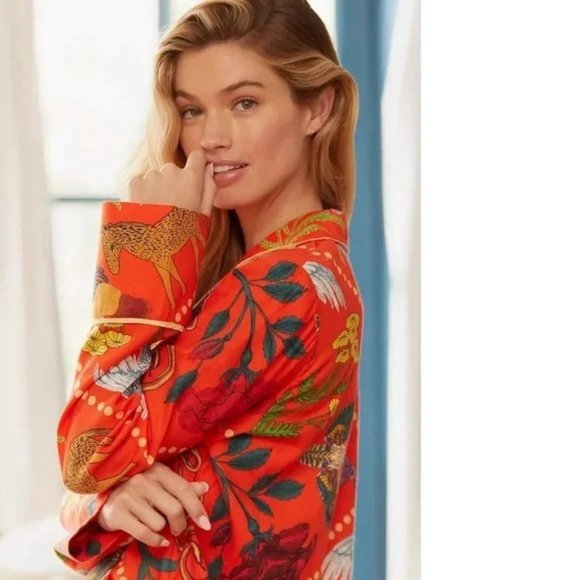 Rosa de Weerd for Anthropologie Flannel Sleep Top - Picture 2 of 4